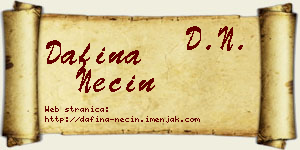 Dafina Necin vizit kartica